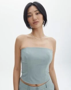 Strapless Stitch Detail Top -Everrastyle Shop co waverly boob tube top its a big dill front bv78094gry 2