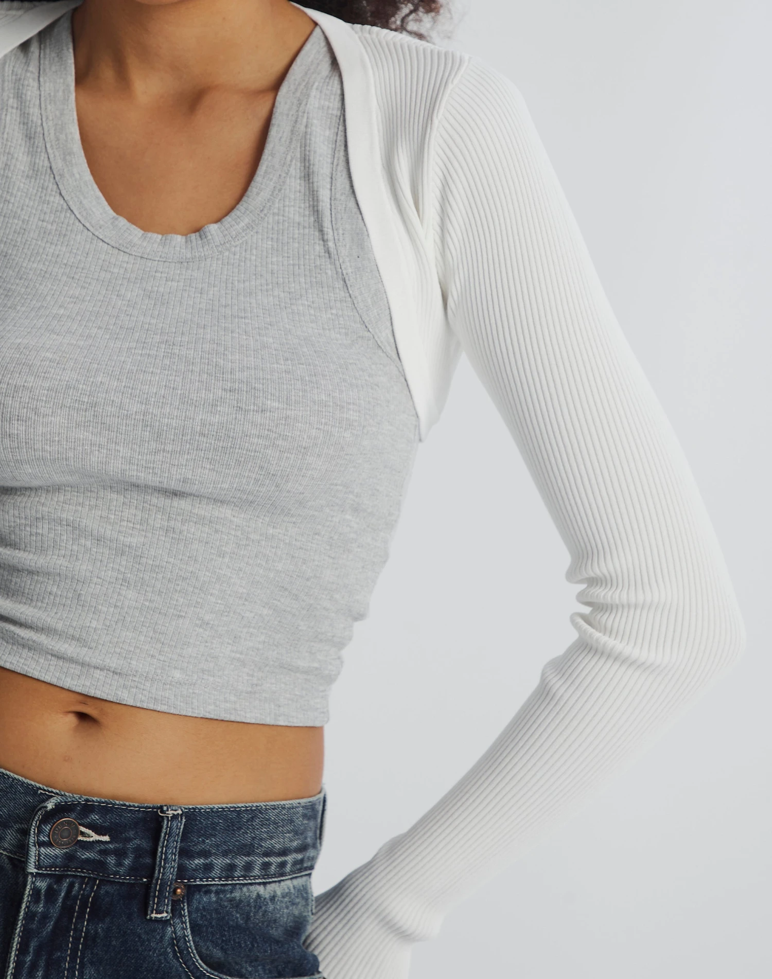 Multi Rib Knit Long Sleeve Shrug 6 Multi Rib Knit Long Sleeve Shrug - Image 4