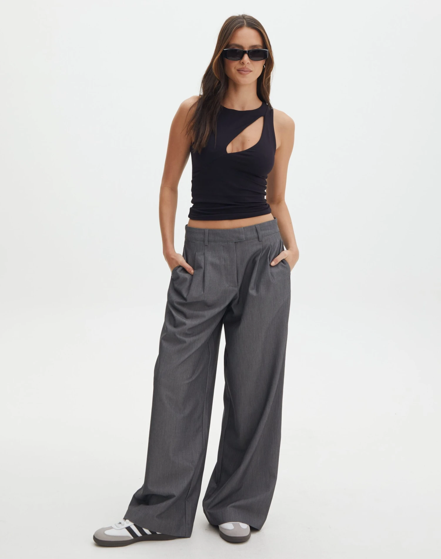 Supersoft Cut Out High Neck Crop Tank 4 Supersoft Cut Out High Neck Crop Tank - Image 2