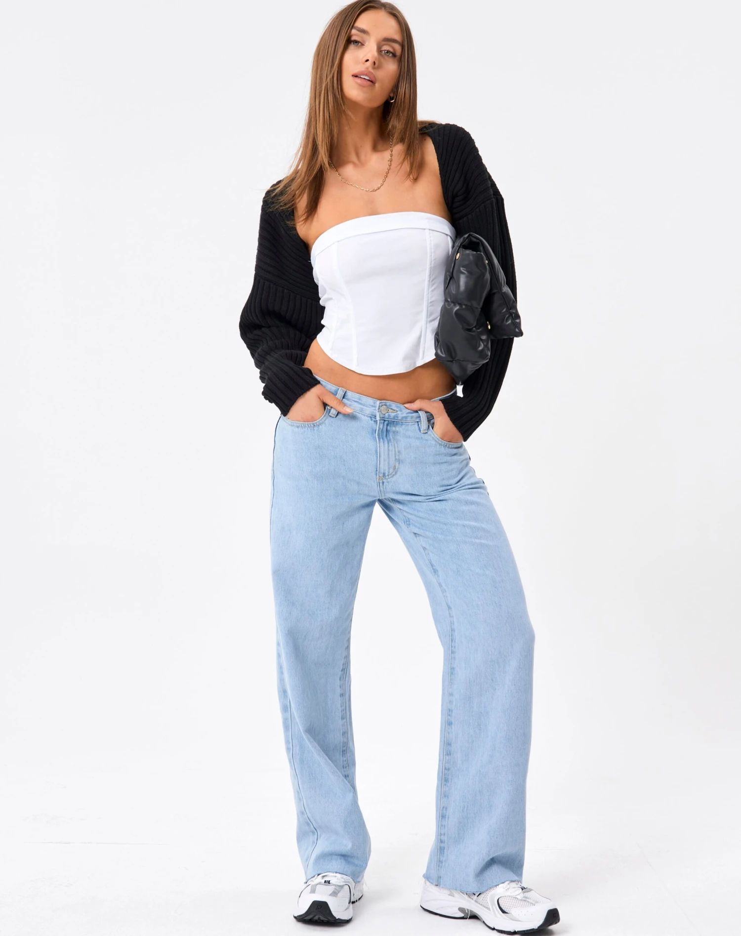 Rib Knit Long Sleeve Shrug 4 Rib Knit Long Sleeve Shrug - Image 2