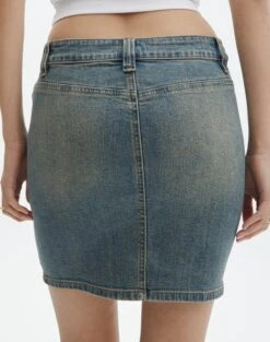 Ringspun Denim Skirt -Everrastyle Shop danica rinspun mini skirt ethal ringspun back ss123422spu