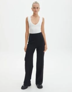 Tailored Wide Leg Ponte Pant