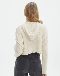 Zip Up Knit Cropped Hoodie -Everrastyle Shop dionne cropped hoodie shell phone back kc125923cot