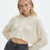 Zip Up Knit Cropped Hoodie -Everrastyle Shop dionne cropped hoodie shell phone front kc125923cot 1