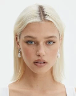 Denim Midi Front Split Skirt -Everrastyle Shop dreya drop earrings silver front je151209ear 2