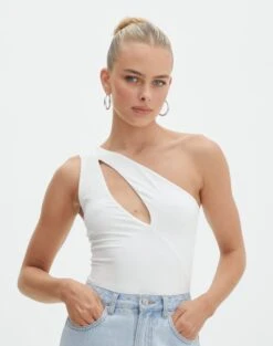 Zip Cargo Mini Skirt -Everrastyle Shop dua one shoulder cut out bodysuit white front tb88291pch 1