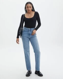 Everrastyle Shop 19 Everrastyle Shop -Everrastyle Shop fabian longsleeve modal bodysuit black full tb122502mod