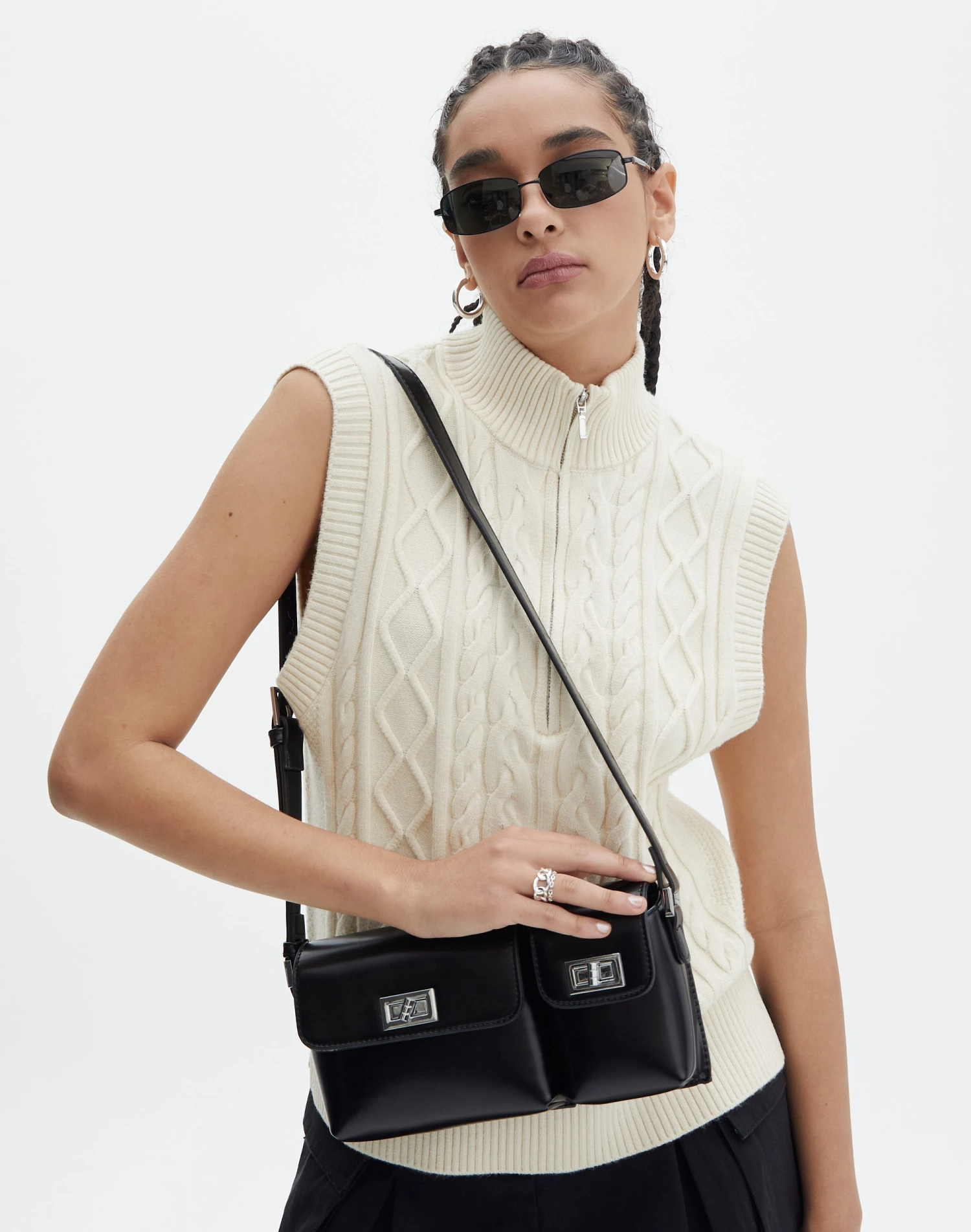 Sheer Ladder Knit Button Up Top 18 Sheer Ladder Knit Button Up Top - Image 16