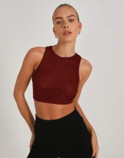 Long Sleeve Cut Out Ribbed Top -Everrastyle Shop frida curve hem crop red chocolate front tv70467lac