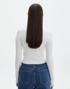 Funnel Neck Long Sleeve Crop Knit -Everrastyle Shop georgia funnel crop milk back kl90197vn