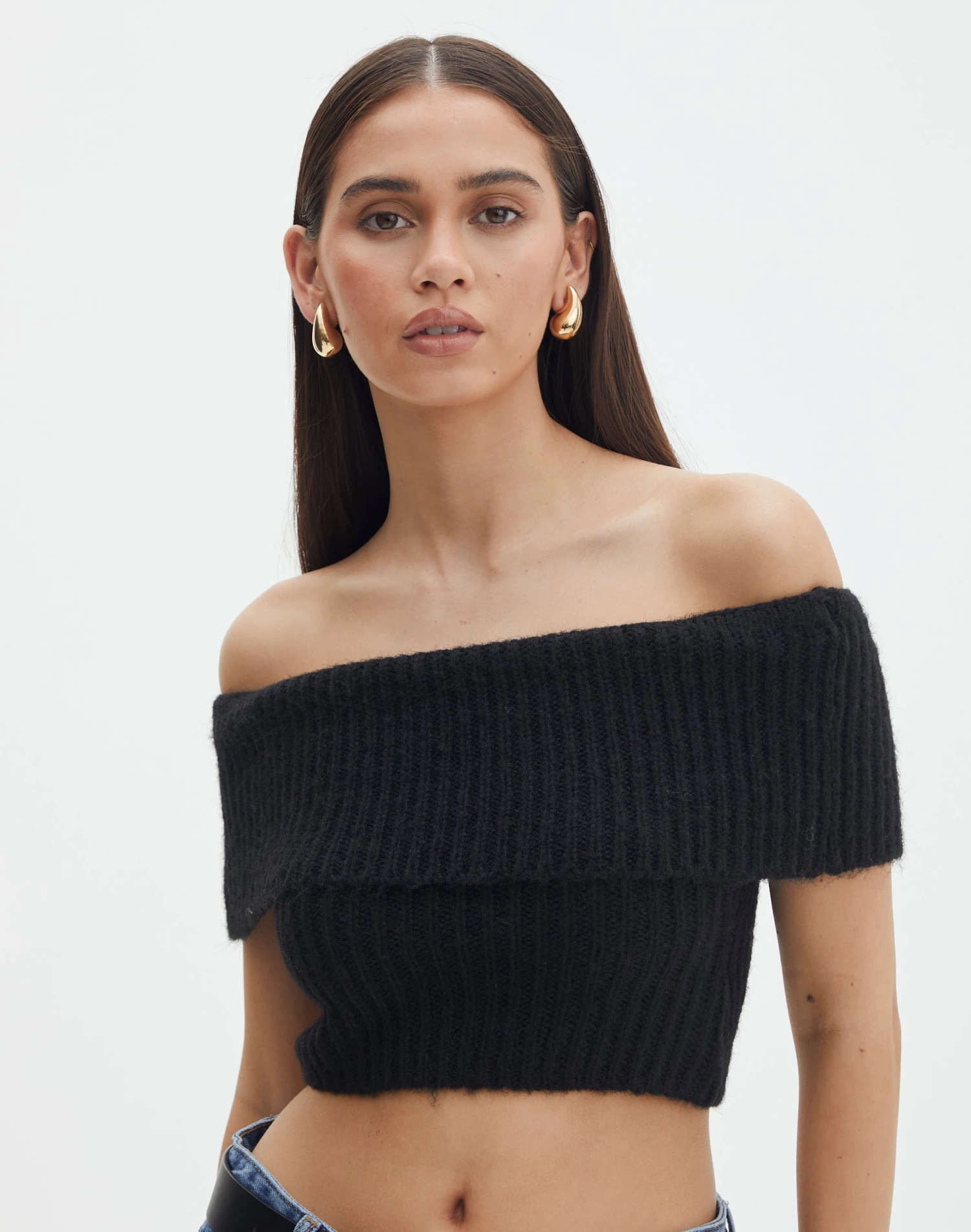 Foldover Off Shoulder Cropped Knit 8 Foldover Off Shoulder Cropped Knit - Image 6