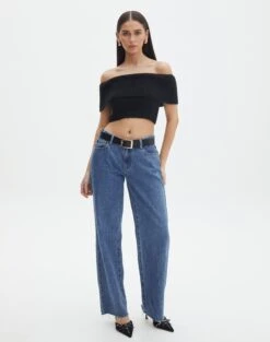 Foldover Off Shoulder Cropped Knit 28 Foldover Off Shoulder Cropped Knit -Everrastyle Shop harper off shoulder fluffy knit black full kv106717knt