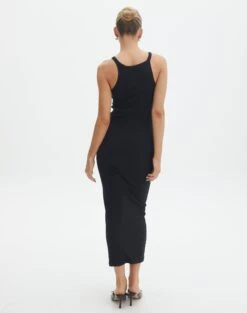 Cotton High Neck Maxi Dress -Everrastyle Shop harriet high neck black back dl120072cot