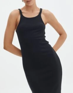 Cotton High Neck Maxi Dress -Everrastyle Shop harriet high neck black imageback dl120072cot