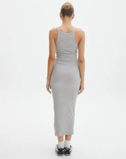 Cotton High Neck Maxi Dress -Everrastyle Shop harriet high neck grey marle back dl120072cot