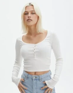 Cotton Longline Sweat Short -Everrastyle Shop harrison henley longsleeve milk front tl114637ocot