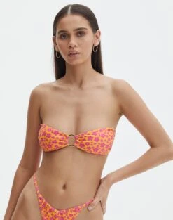 Printed Balconette Thin Strap Bikini Top -Everrastyle Shop harvey hardwear bandeau vitamin daisy front ga128328rvtd 3