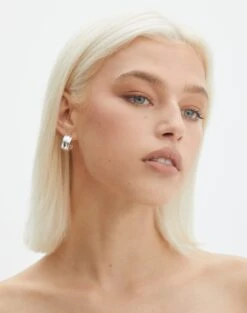 One Shoulder Swim One Piece -Everrastyle Shop homer plated half hoop silver front je144634ear 21