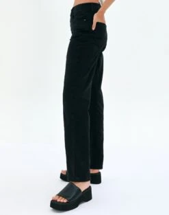 High Rise Straight Leg Jean -Everrastyle Shop huko high rise jean washed black detail jd80130rdnm