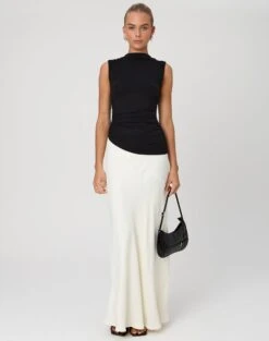 One Shoulder Asymmetric Top -Everrastyle Shop ivy panelled satin maxi skirt bad to the bone front sl116240vis 1