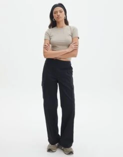 Mid Rise Cotton Cargo Pant