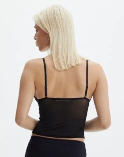 Lace Detail Cropped Cami -Everrastyle Shop jeronimo lace tank blackblack back tv111894lac