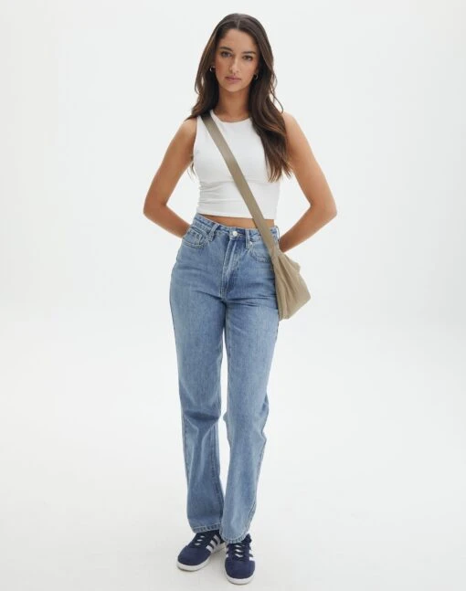 High Rise Slim Leg Jean 7 High Rise Slim Leg Jean -Everrastyle Shop jewel jean riley vintage wash front jd119687rdnm 7