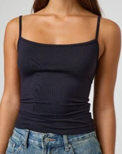 Supersoft Thin Strap Tank 25 Supersoft Thin Strap Tank -Everrastyle Shop juliet tank top black imageback tv124298pch
