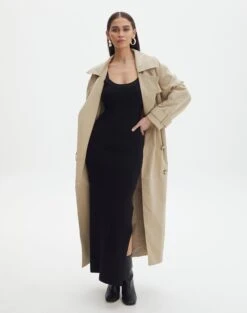 Round Neckline Knit Maxi Dress -Everrastyle Shop kelly round neck black detail kd119942knt