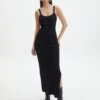 Round Neckline Knit Maxi Dress 1 Round Neckline Knit Maxi Dress -Everrastyle Shop kelly round neck black front kd119942knt
