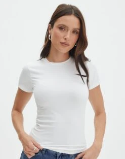 Faux Leather Low Rise Mini Skirt -Everrastyle Shop kimmy t shirt milk front ts55072pln