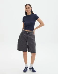 Supersoft Long Line Tee -Everrastyle Shop kimmy t shirt navy blazer full ts55072pln