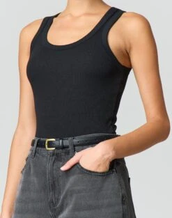 Ribbed Thick Strap Tank -Everrastyle Shop kleo thick bind tank black imageback tv120861orib