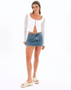 Crochet Split Front Hook Eye Top 29 Crochet Split Front Hook Eye Top -Everrastyle Shop kory knit keyhole top white full kc80507cro