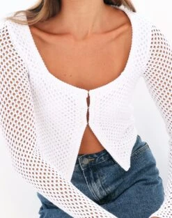 Crochet Split Front Hook Eye Top 32 Crochet Split Front Hook Eye Top -Everrastyle Shop kory knit keyhole top white imageback kc80507cro
