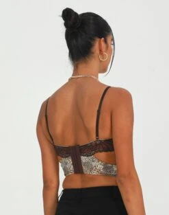 Cut Out Animal Lace Trim Corset 16 Cut Out Animal Lace Trim Corset -Everrastyle Shop kurbie corset jungle leo back ut91413jnl