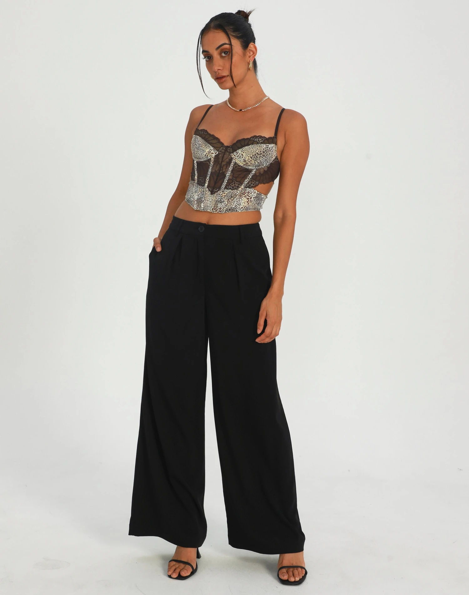 Cut Out Animal Lace Trim Corset 4 Cut Out Animal Lace Trim Corset - Image 2