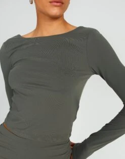 Supersoft Backless Long Sleeve Top -Everrastyle Shop layley longsleeve cypress imageback tl102955pch