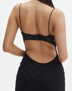 Lace Cupped Fitted Maxi Dress 24 Lace Cupped Fitted Maxi Dress -Everrastyle Shop layne lace maxi dress black detail dl106098lce