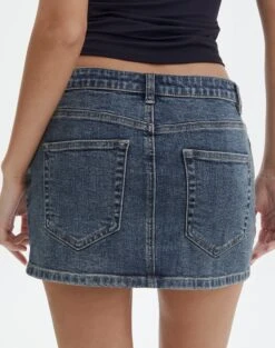 Ringspun Low Rise Denim Skirt -Everrastyle Shop leni ringspun mini skirt ronnie ringspun back ss55069spu