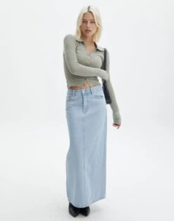 Collared Button Up V Neck Long Sleeve Knit -Everrastyle Shop lenny collared button up sea mist full kc123969vp