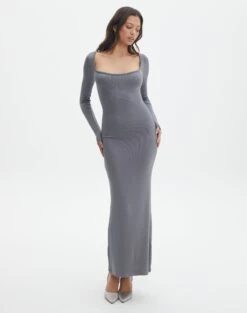 Luxe Lounge Modal Long Sleeve Maxi Dress -Everrastyle Shop lili ls modal maxi dress well suited full dl103338mod