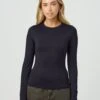 Supersoft Long Sleeve Top -Everrastyle Shop limmy slinky longsleeve black front tl55301pch 3