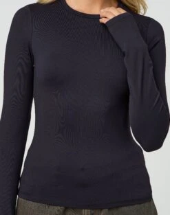 Supersoft Long Sleeve Top -Everrastyle Shop limmy slinky longsleeve black imageback tl55301pch