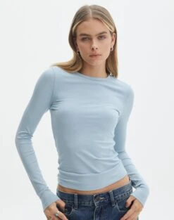 High Rise Flare Ponte Pant -Everrastyle Shop limmy slinky longsleeve blue bubble front tl55301pch