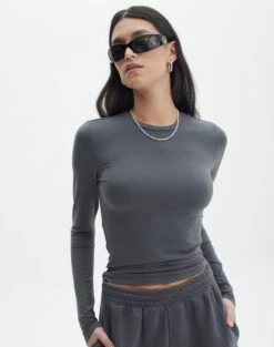 Oversized Bomber Jacket -Everrastyle Shop limmy slinky longsleeve shadow dancer front tl55301pch 5