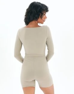 Active Supersoft Long Sleeve Unitard -Everrastyle Shop lita longsleeve jumpsuit on the rocks back sw54737ss