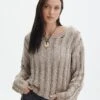 Ladder Knit Jumper -Everrastyle Shop lizzy ladder neutral marle front kl124032knt