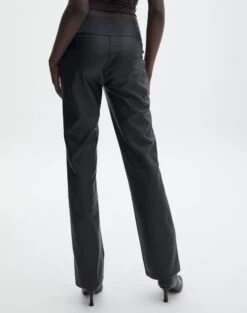 Faux Leather Low Rise Pant 24 Faux Leather Low Rise Pant -Everrastyle Shop lolo low rise leather pant black back pw83861pu