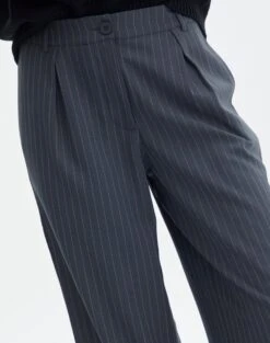 Mid Rise Striped Relaxed Leg Pant -Everrastyle Shop lorence pinstripe pant grey pinstripe imageback pw69506stp